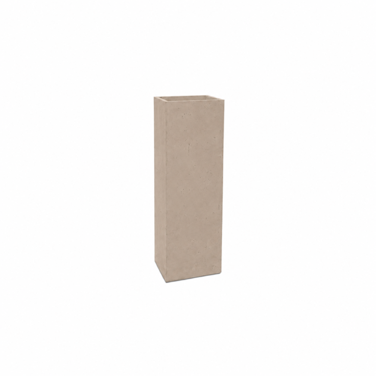 Donica betonowa tower 31x25x93 cm C4Y kolor beżowy